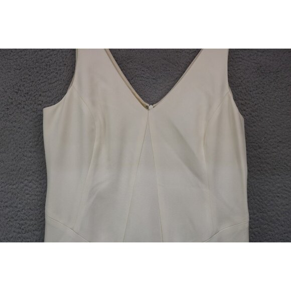 Bloomingdales Ivory A-Line Sleeveless Dress-Size 10/Petite-Lined - Picture 5 of 13